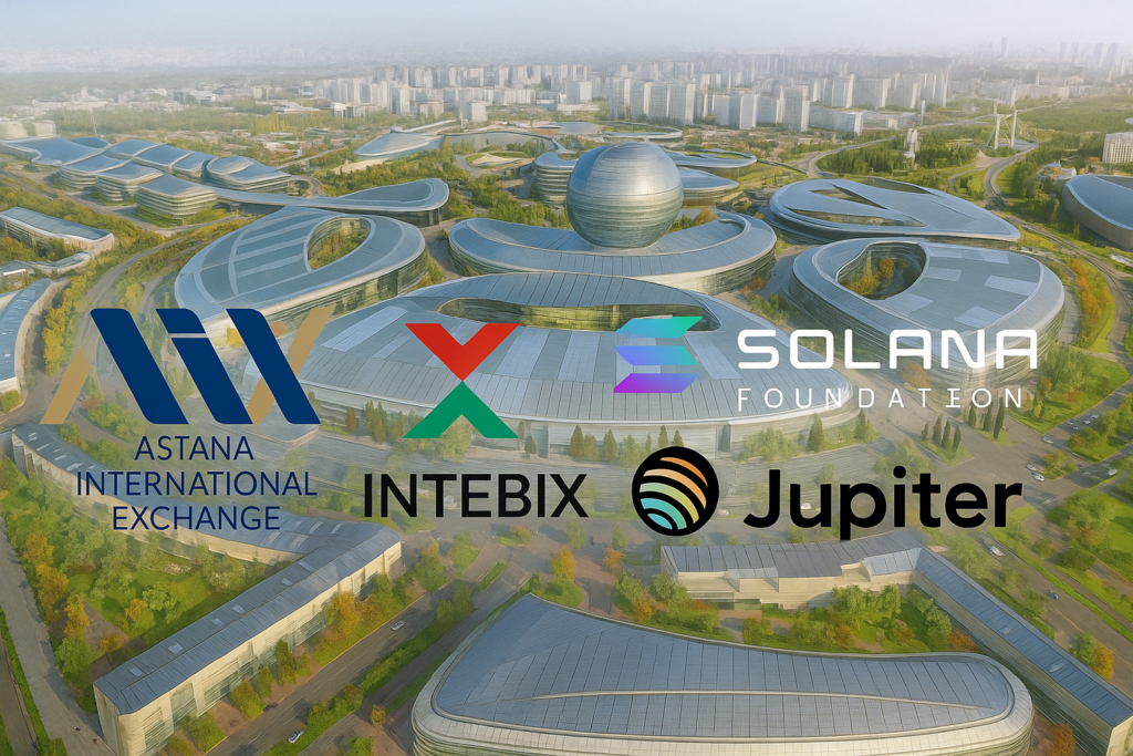 Казахстанская фондовая биржа AIX, Intebix, Solana и Jupiter объявили о подписании Меморандума о взаимопонимании (MoU) Казахстанская фондовая биржа AIX, Intebix, Solana и Jupiter объявили о подписании Меморандума о взаимопонимании (MoU)