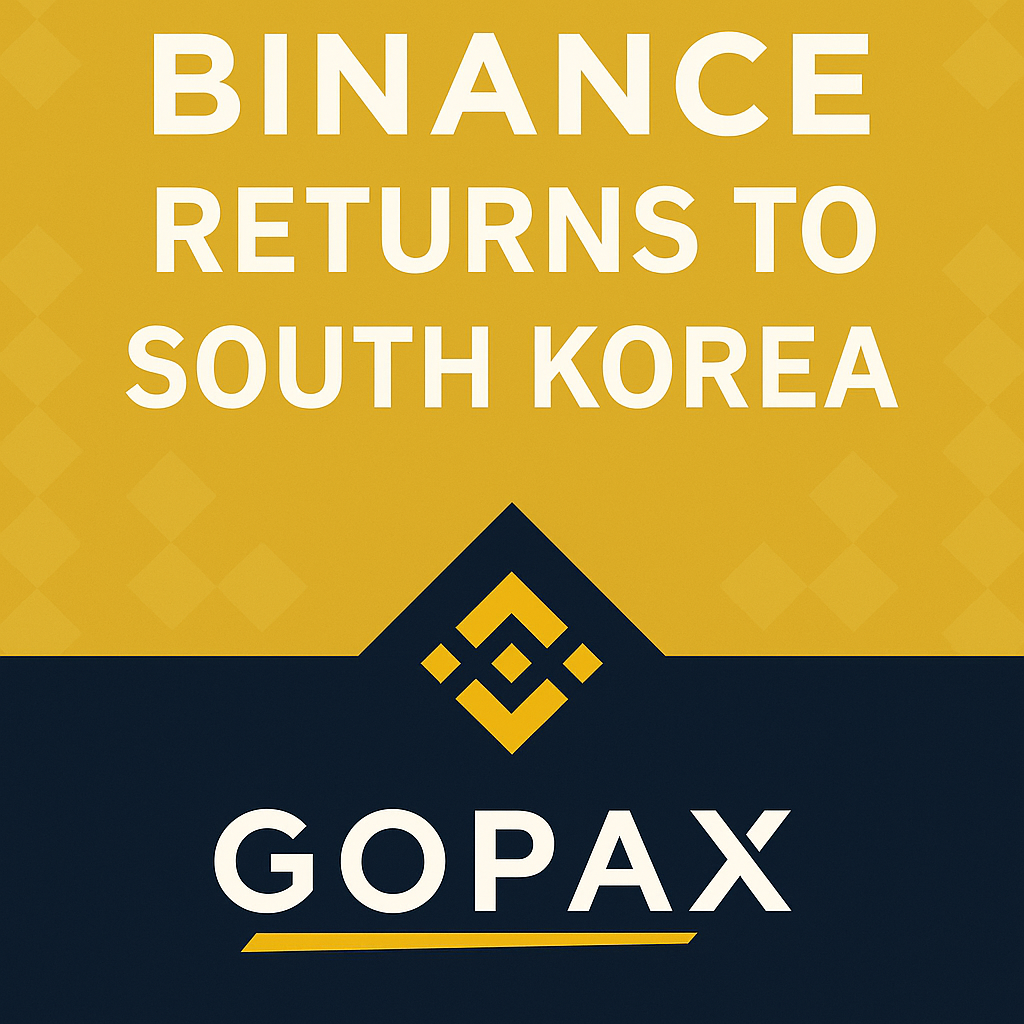 Binance завершает приобретение Gopax и готовится к возвращению в Южную Корею Binance завершает приобретение Gopax и готовится к возвращению в Южную Корею