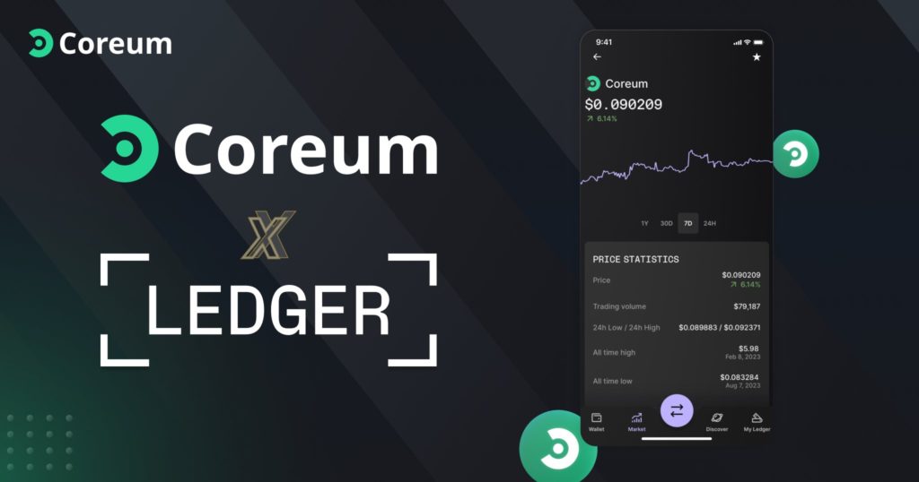 Кошелек Ledger теперь поддерживает блокчейн Coreum Кошелек Ledger теперь поддерживает блокчейн Coreum